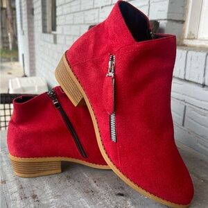 Red Ankle Boots